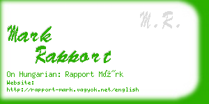 mark rapport business card